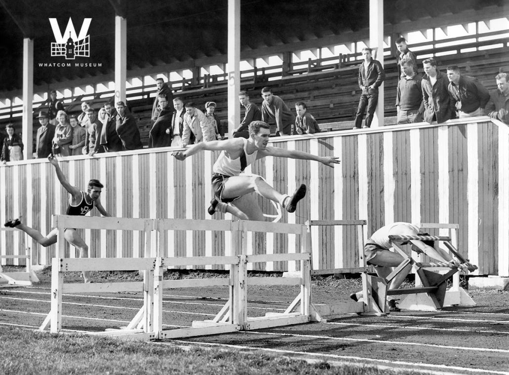 Man jumping a hurdle