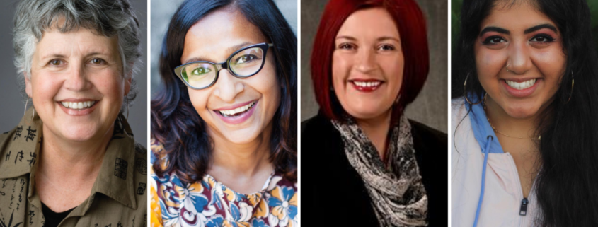 Portraits of four women in politics