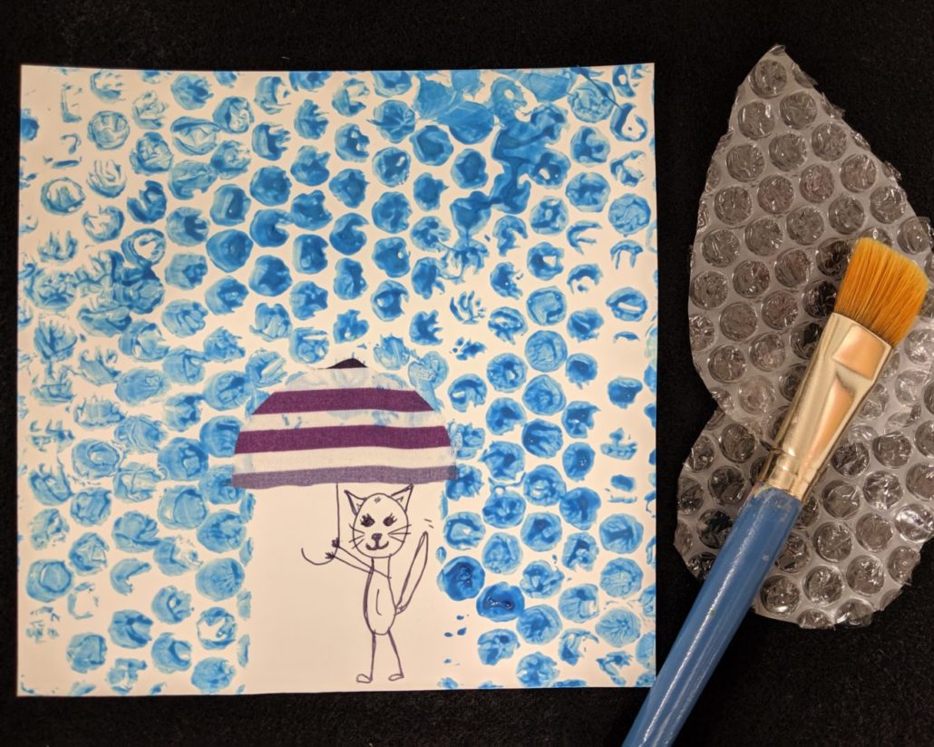 Painting with blue dots