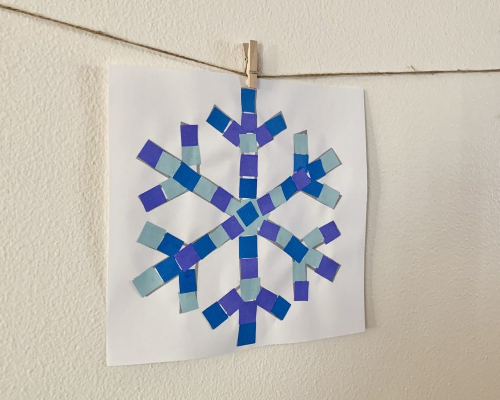 Mosaic snowflake art