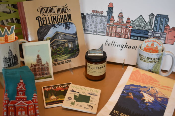 bellingham themed display of merchandise