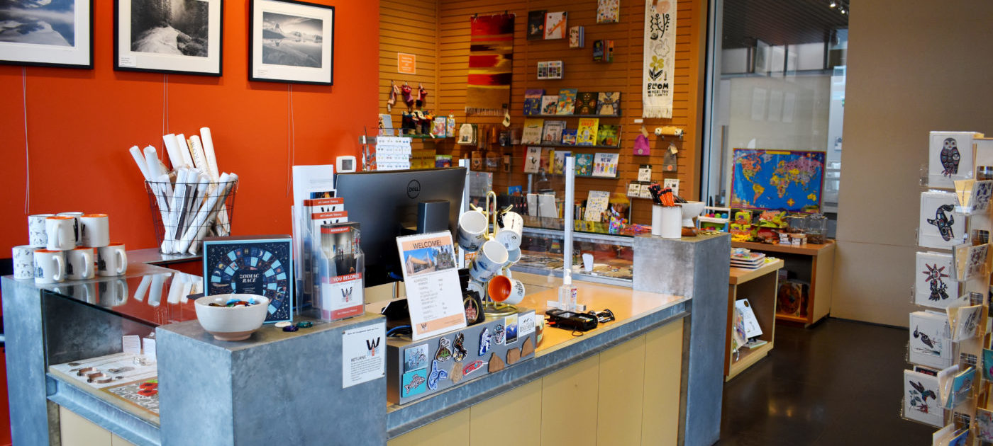 view of store counter with merchandise on display